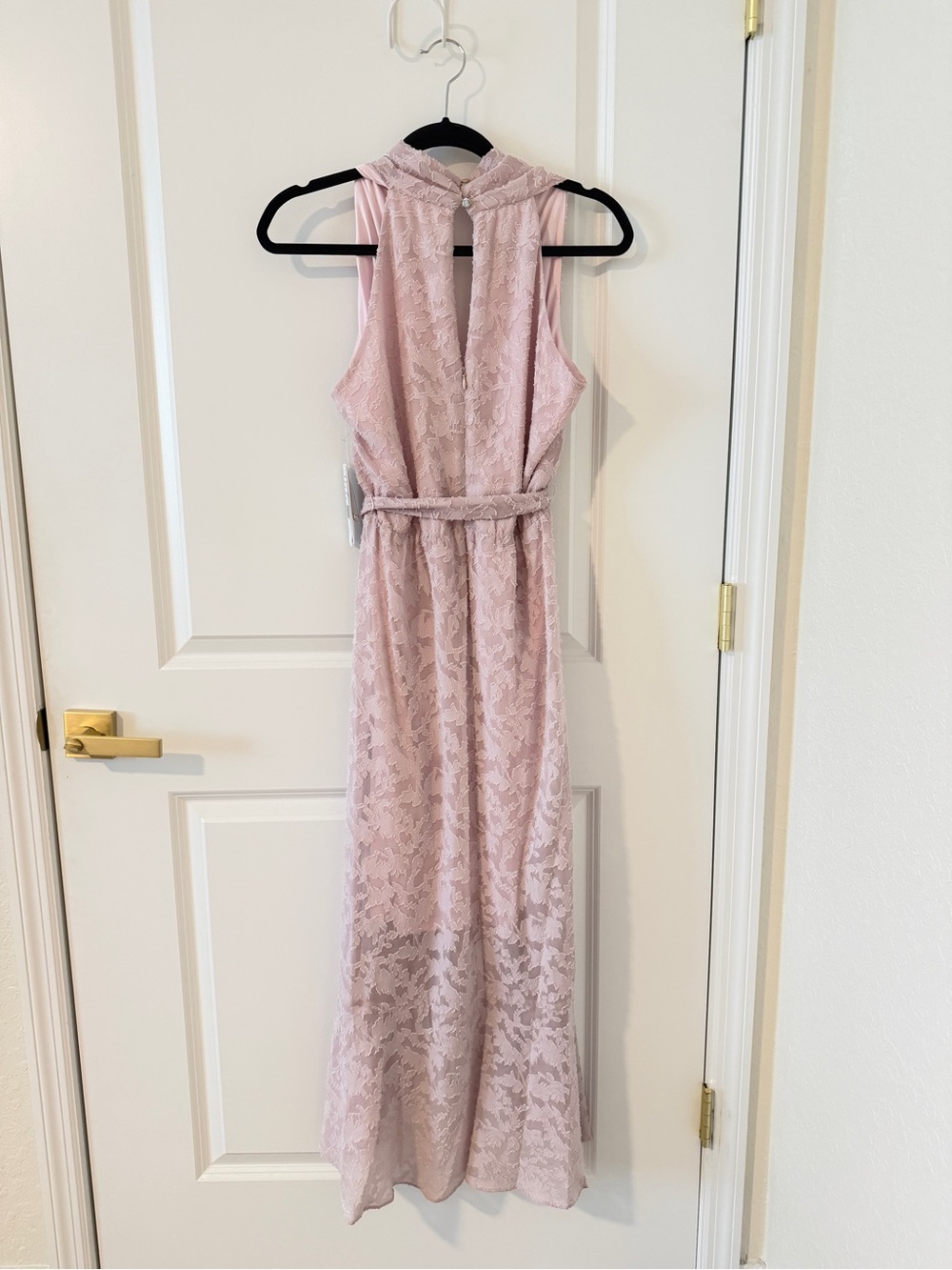 JULIA JORDAN LACE HIGH-LOW SLEEVELESS DRESS IN PINK NWT Sz4 - Picture 5 of 8
